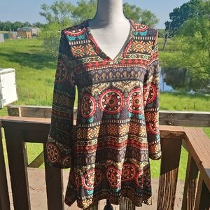Multicolor Bohemian Women's Top